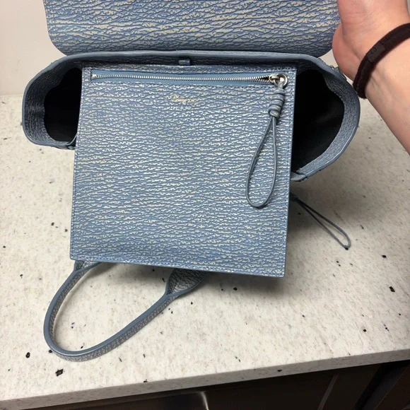 3.1 Phillip Lim medium Pashli Textured Light Blue Satchel - Picture 2 of 10